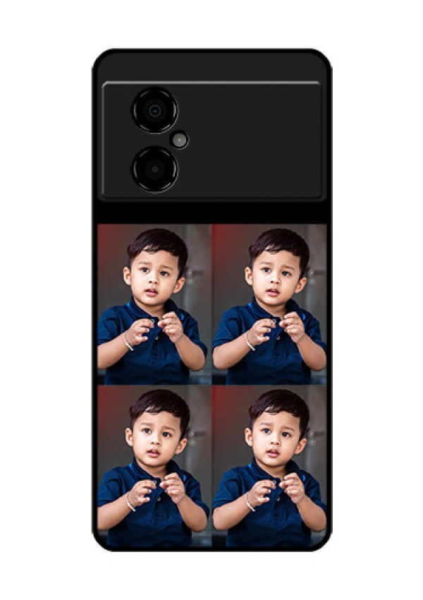 Poco M4 5G 4 Image Holder on Glass Mobile Cover