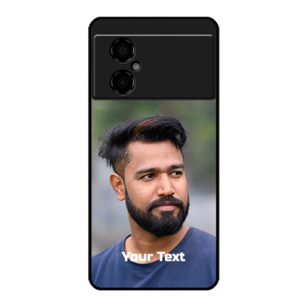 Poco M4 5G Glass Mobile Cover: Photo with Text