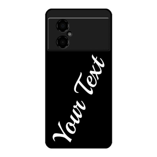 Poco M4 5G Custom Glass Mobile Cover with Your Name