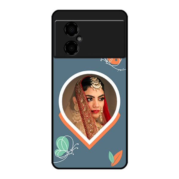 Poco M4 5G Custom Glass Mobile Case - Droplet Butterflies Design