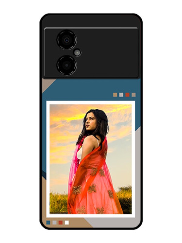 Custom Poco M4 5G Personalized Glass Phone Case - Retro color pallet Design