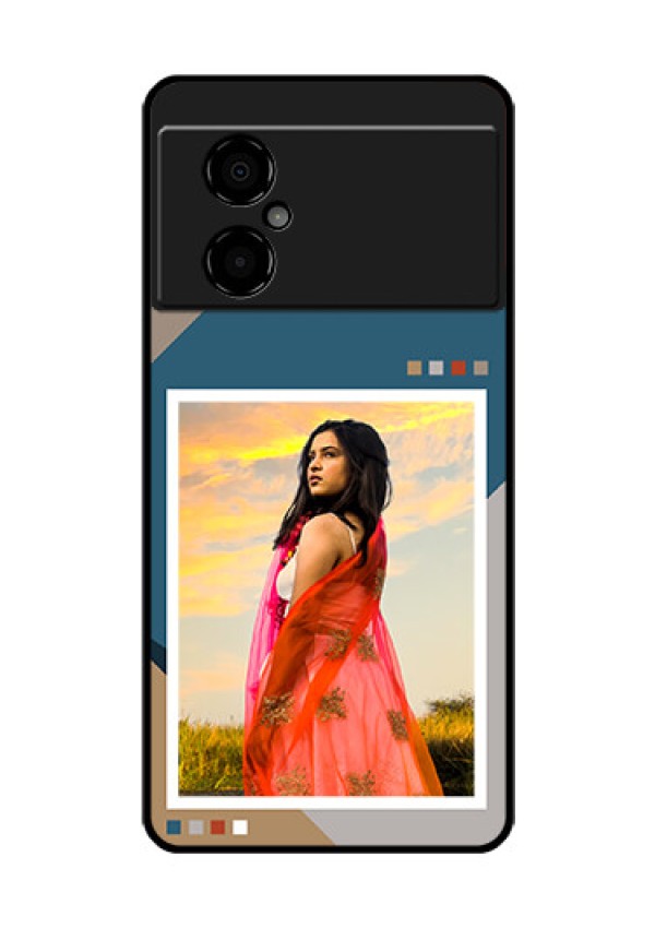 Poco M4 5G Personalized Glass Phone Case - Retro color pallet Design