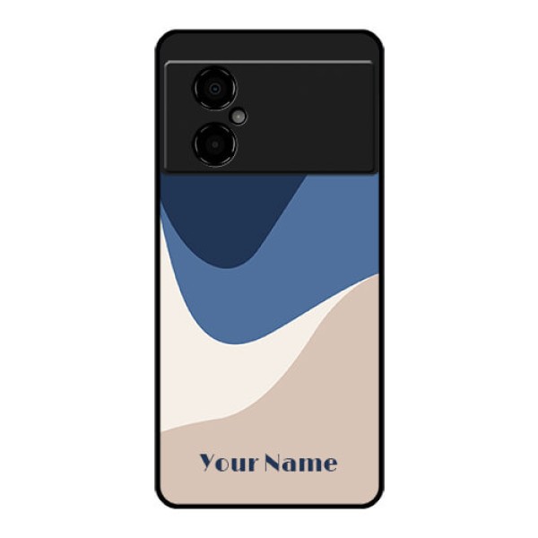 Poco M4 5G Custom Glass Phone Case - Abstract Drip Art Design