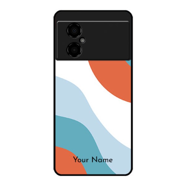 Poco M4 5G Custom Glass Mobile Case - coloured Waves Design