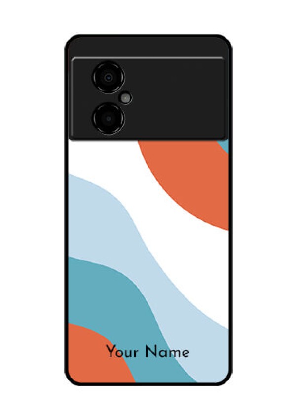 Poco M4 5G Custom Glass Mobile Case - coloured Waves Design