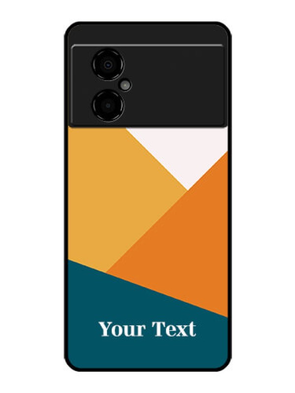 Custom Poco M4 5G Personalized Glass Phone Case - Stacked Multi-colour Design