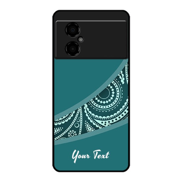 Poco M4 5G Photo Printing on Glass Case - semi visible floral Design Poco M4 5G Photo Printing on Glass Case - semi visible floral Design