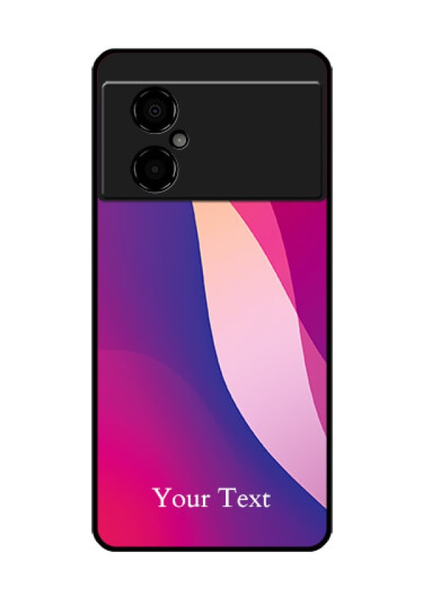 Poco M4 5G Personalized Glass Phone Case - Digital abstract Overlap Design
