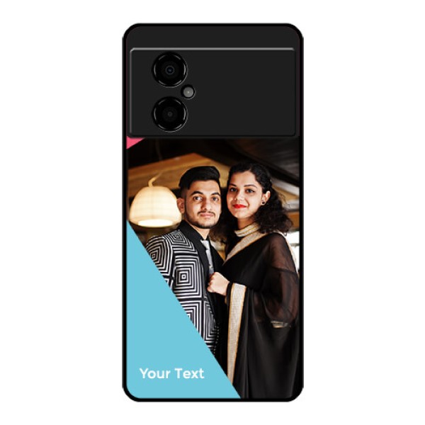 Poco M4 5G Custom Glass Mobile Case - Stacked Triple colour Design Poco M4 5G Custom Glass Mobile Case - Stacked Triple colour Design