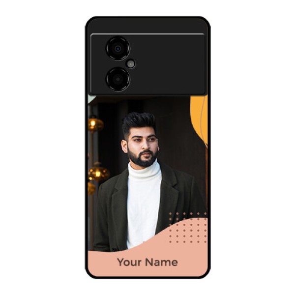 Poco M4 5G Personalized Glass Phone Case - Tri-coloured overlay design Poco M4 5G Personalized Glass Phone Case - Tri-coloured overlay design