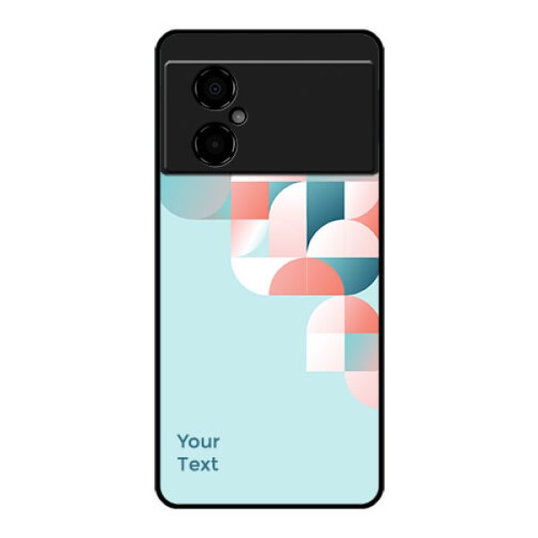 Poco M4 5G Custom Glass Phone Case - Stylish Semi-circle Pattern Design