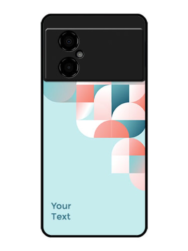 Custom Poco M4 5G Custom Glass Phone Case - Stylish Semi-circle Pattern Design