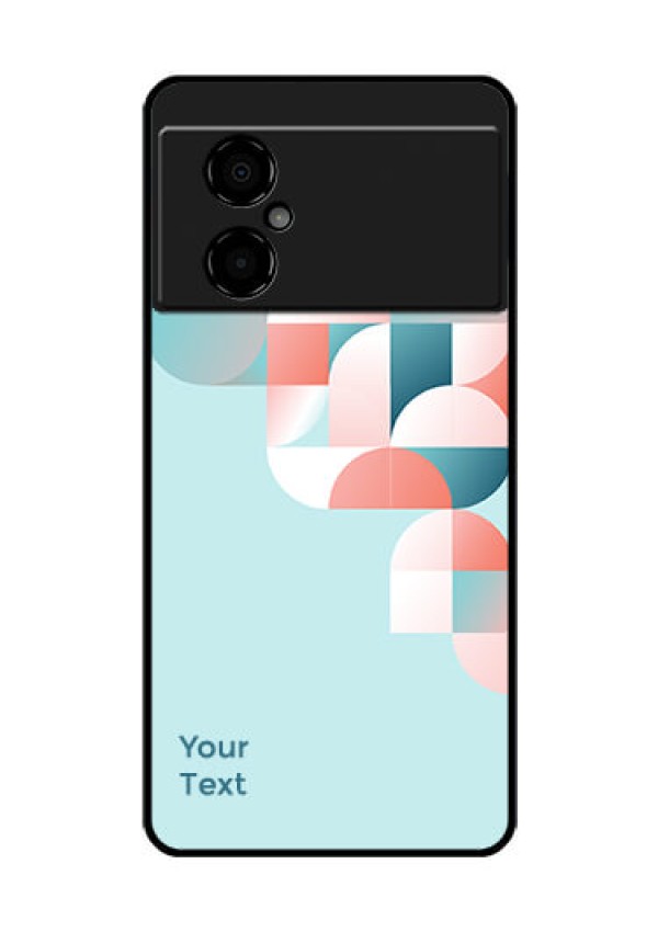 Poco M4 5G Custom Glass Phone Case - Stylish Semi-circle Pattern Design