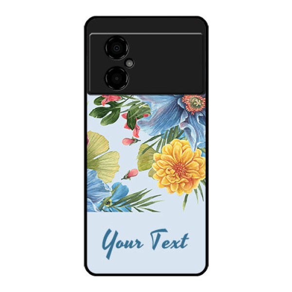 Poco M4 5G Custom Glass Mobile Case - Stunning Watercolored Flowers Painting Design Poco M4 5G Custom Glass Mobile Case - Stunning Watercolored Flowers Painting Design