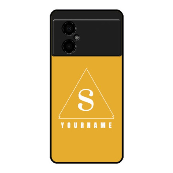 Poco M4 5G Personalized Glass Phone Case - simple triangle Design