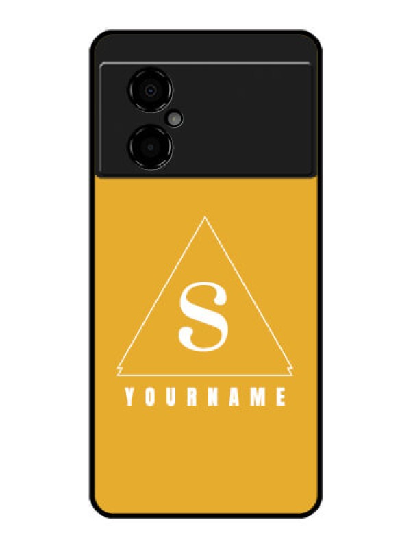 Custom Poco M4 5G Personalized Glass Phone Case - simple triangle Design