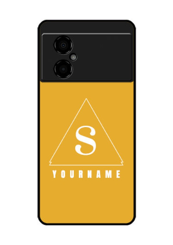 Poco M4 5G Personalized Glass Phone Case - simple triangle Design