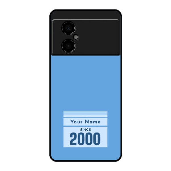 Poco M4 5G Custom Glass Mobile Case - Custom Year of birth Design Poco M4 5G Custom Glass Mobile Case - Custom Year of birth Design