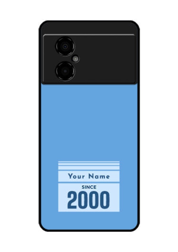Poco M4 5G Custom Glass Mobile Case - Custom Year of birth Design