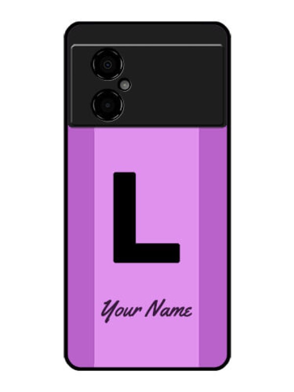 Custom Poco M4 5G Custom Glass Phone Case - Tricolor custom text Design