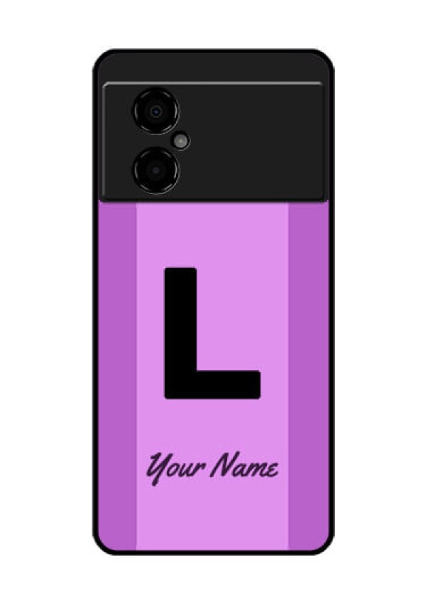 Poco M4 5G Custom Glass Phone Case - Tricolor custom text Design