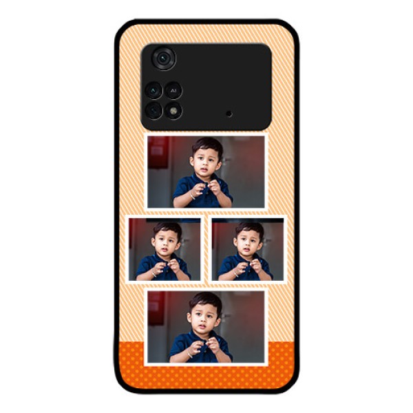 Poco M4 Pro 4G Photo Printing on Glass Case - Bulk Photos Upload Design