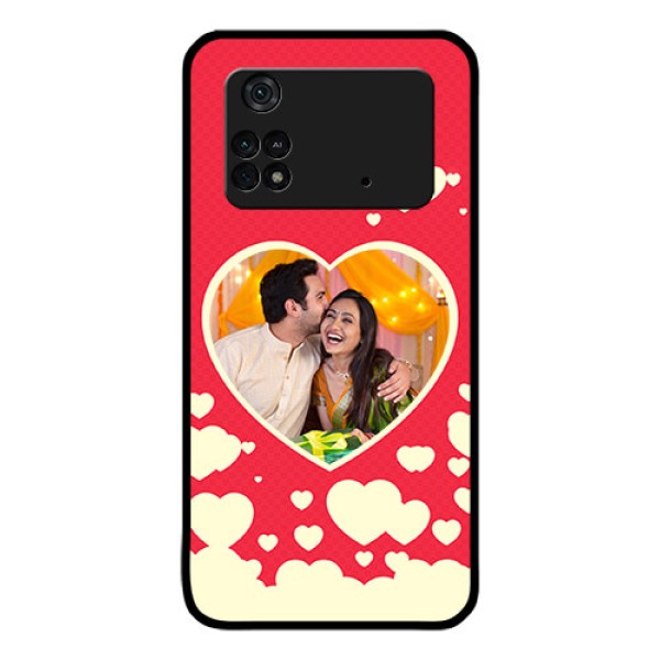 Poco M4 Pro 4G Custom Glass Mobile Case - Love Symbols Phone Cover Design