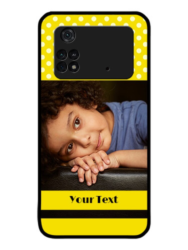 Custom Poco M4 Pro 4G Custom Glass Phone Case - Bright Yellow Case Design