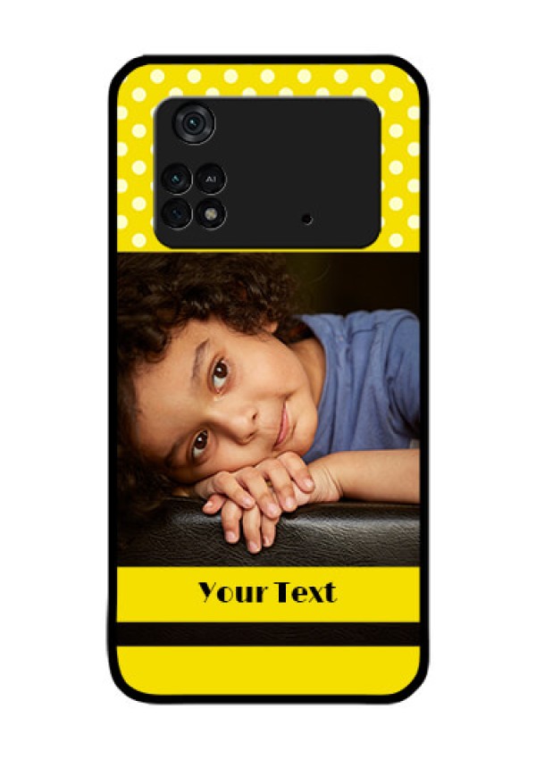 Poco M4 Pro 4G Custom Glass Phone Case - Bright Yellow Case Design