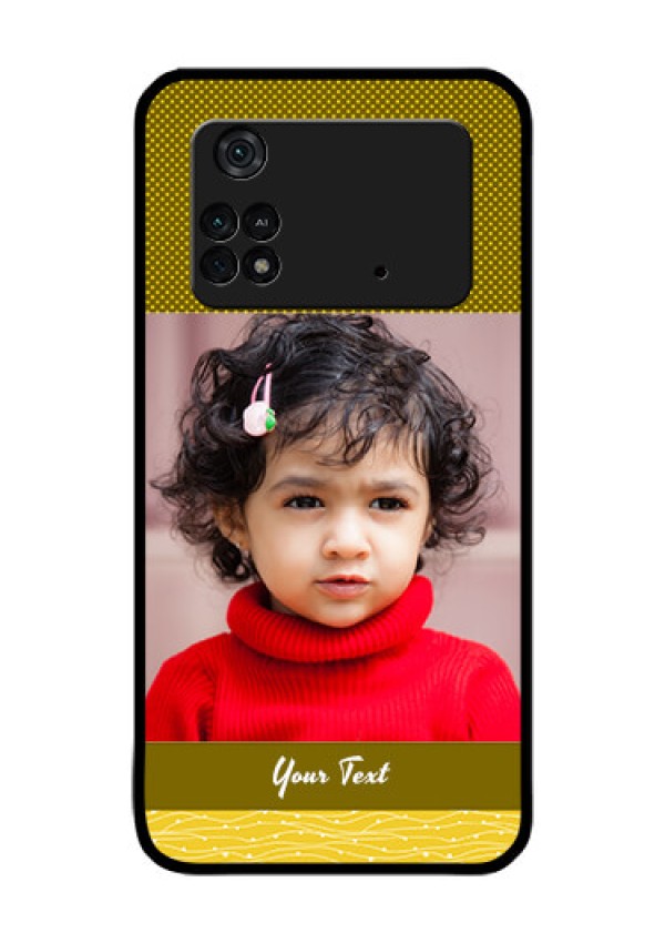 Poco M4 Pro 4G Custom Glass Phone Case - Simple Green Color Design