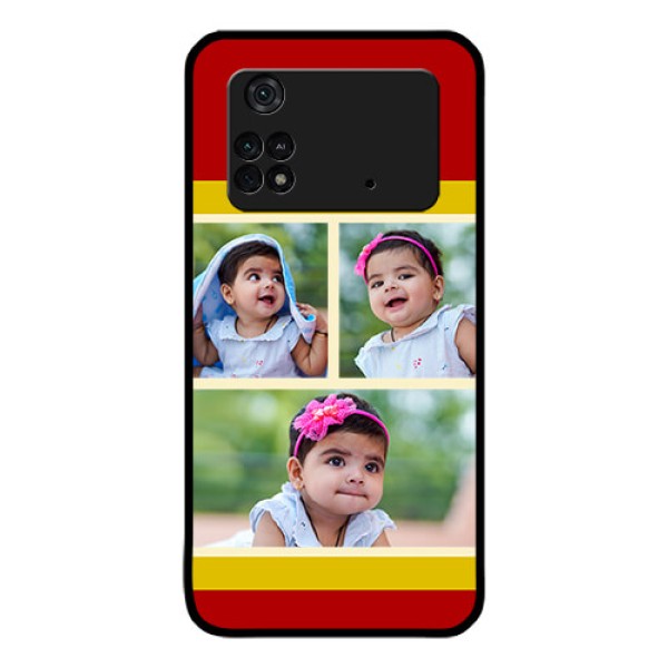 Poco M4 Pro 4G Custom Glass Mobile Case - Multiple Pic Upload Design