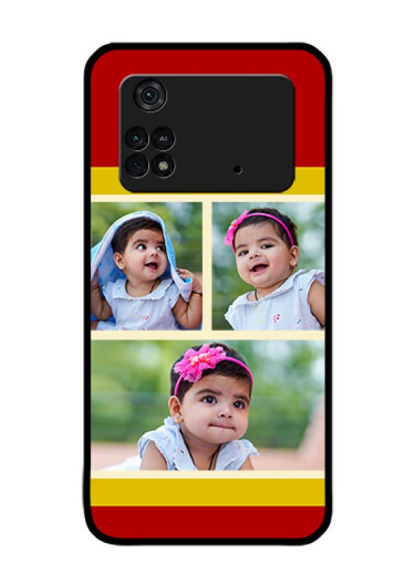 Poco M4 Pro 4G Custom Glass Mobile Case - Multiple Pic Upload Design