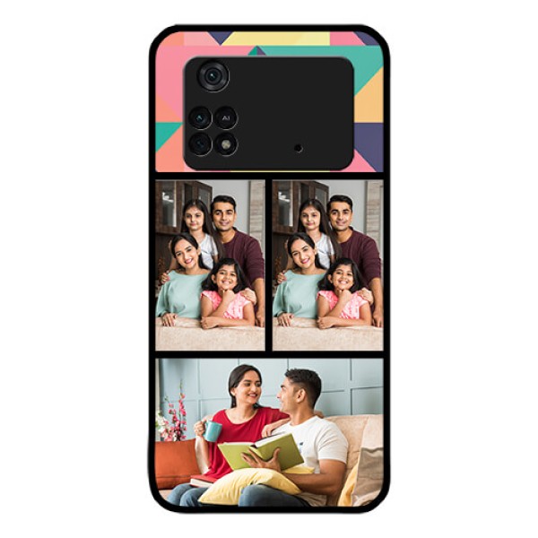 Poco M4 Pro 4G Custom Glass Phone Case - Bulk Pic Upload Design
