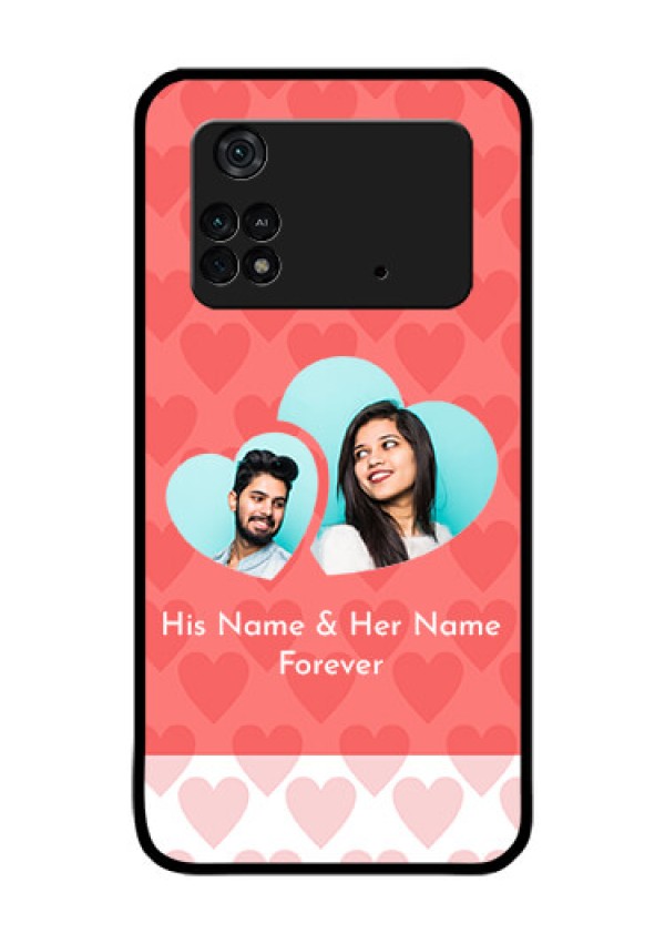 Poco M4 Pro 4G Personalized Glass Phone Case - Couple Pic Upload Design