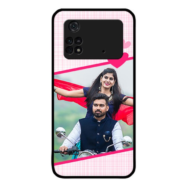 Poco M4 Pro 4G Custom Glass Phone Case - Love Shape Heart Design