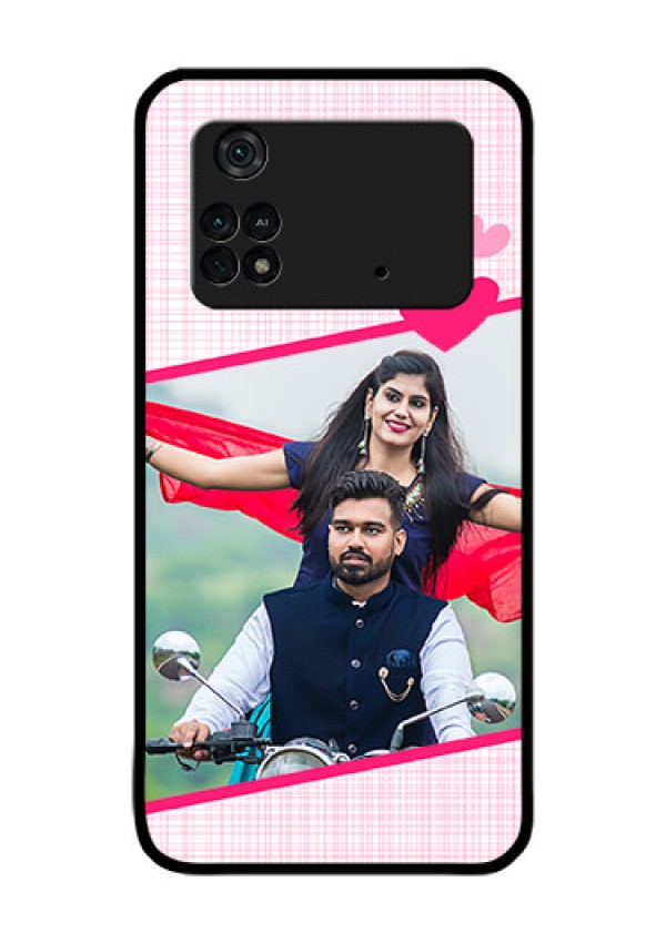 Poco M4 Pro 4G Custom Glass Phone Case - Love Shape Heart Design