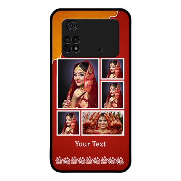 Poco M4 Pro 4G Personalized Glass Phone Case - Wedding Pic Upload Design Poco M4 Pro 4G Personalized Glass Phone Case - Wedding Pic Upload Design