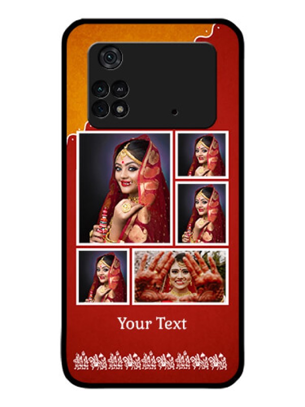 Custom Poco M4 Pro 4G Personalized Glass Phone Case - Wedding Pic Upload Design