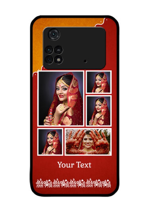 Poco M4 Pro 4G Personalized Glass Phone Case - Wedding Pic Upload Design