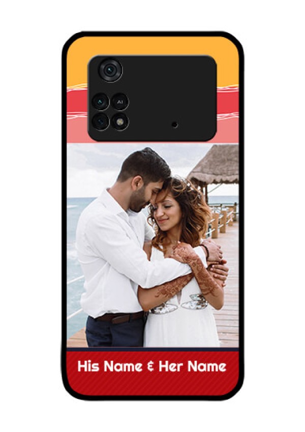 Poco M4 Pro 4G Custom Glass Mobile Case - Colorful Case Design