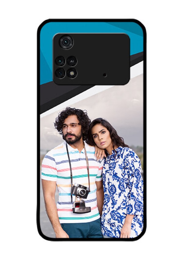 Poco M4 Pro 4G Photo Printing on Glass Case - Simple Pattern Photo Upload Design