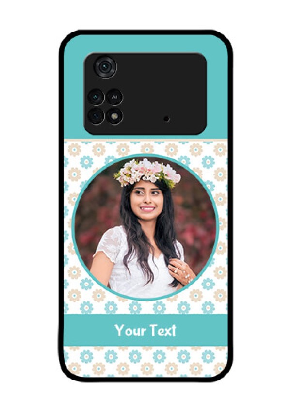Poco M4 Pro 4G Custom Glass Mobile Case - Beautiful Flowers Design