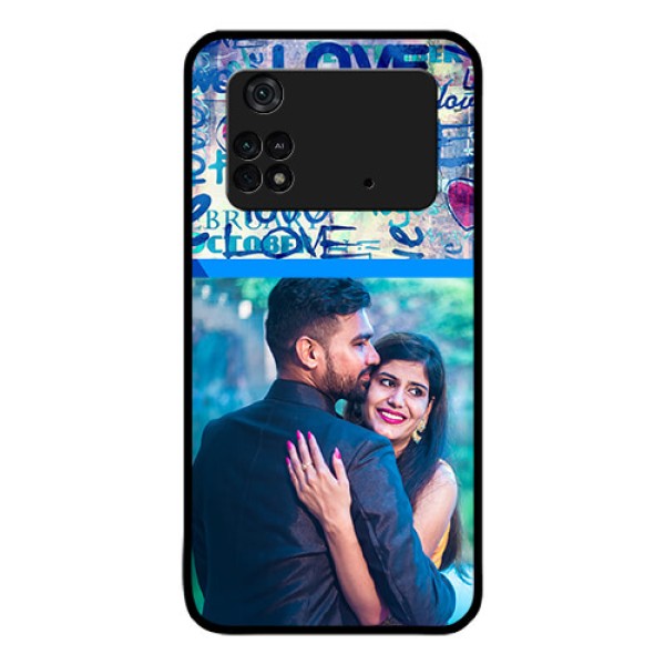 Poco M4 Pro 4G Custom Glass Mobile Case - Colorful Love Design