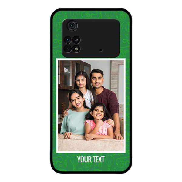 Poco M4 Pro 4G Personalized Glass Phone Case - Picture Upload Design
