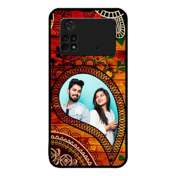 Poco M4 Pro 4G Personalized Glass Phone Case - Abstract Colorful Design Poco M4 Pro 4G Personalized Glass Phone Case - Abstract Colorful Design