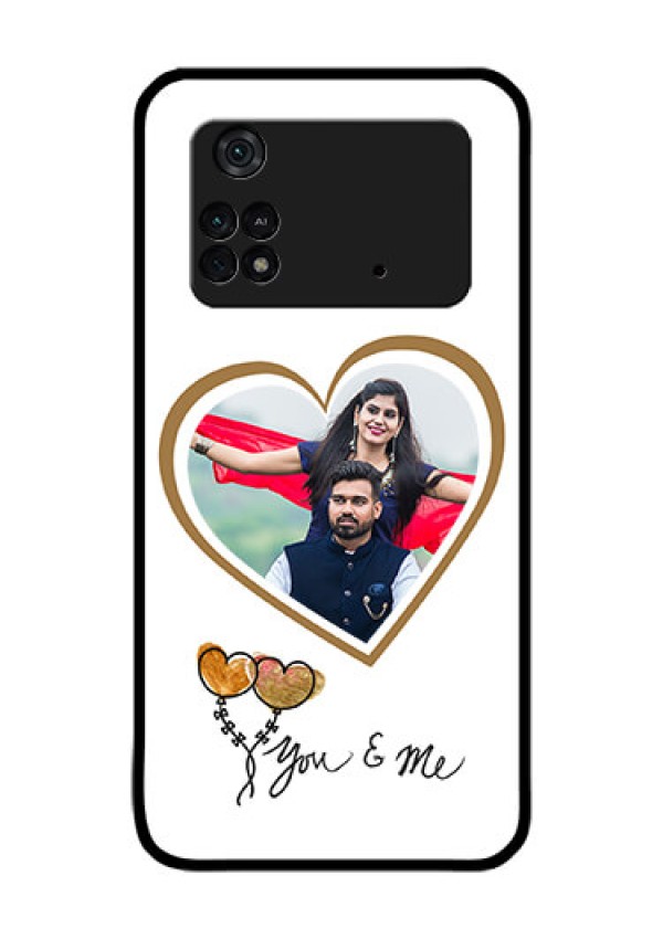 Poco M4 Pro 4G Custom Glass Mobile Case - You & Me Design