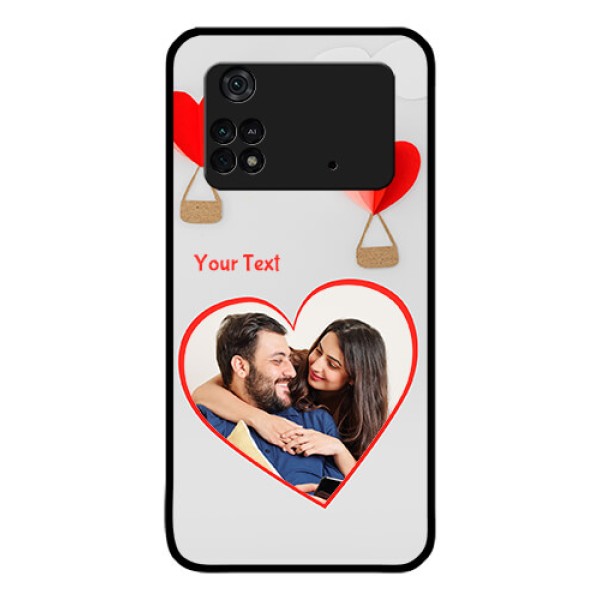 Poco M4 Pro 4G Custom Glass Mobile Case - Parachute Love Design