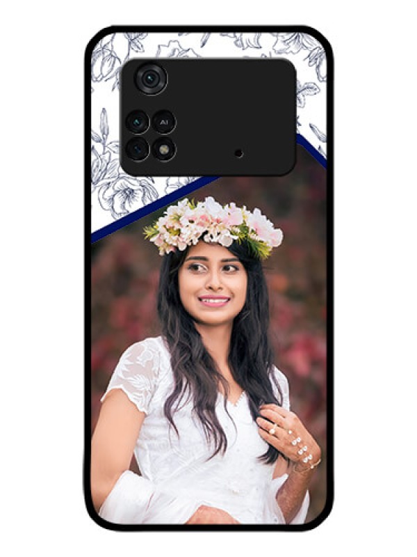 Custom Poco M4 Pro 4G Personalized Glass Phone Case - Premium Floral Design