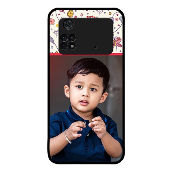 Poco M4 Pro 4G Custom Glass Mobile Case - Premium Floral Design