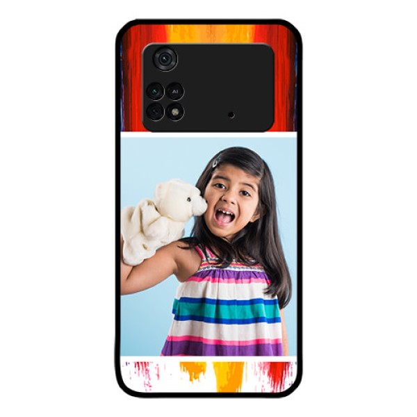 Poco M4 Pro 4G Personalized Glass Phone Case - Multi Color Design